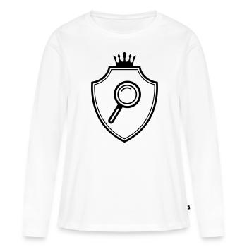 Armoiries en verre grossissant - T-shirt manches longues Premium bio Femme - blanc - Devant - Julia (174cm)