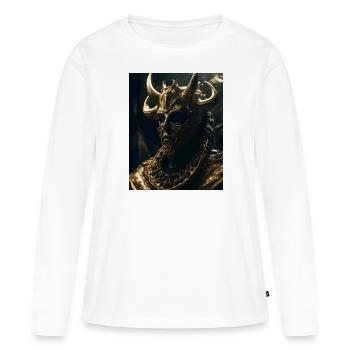 Golden King - Frauen Premium Bio Langarmshirt - Weiß - Vorne - Julia (174cm)