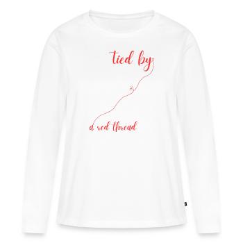 Red thread - Women's Premium Organic Long Sleeve Shirt - white - Front - Julia (174cm)