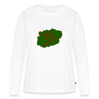 beau jour - T-shirt manches longues Premium bio Femme - blanc - Devant - Julia (174cm)