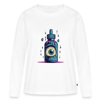 Essence de voyant - T-shirt manches longues Premium bio Femme - blanc - Devant - Julia (174cm)