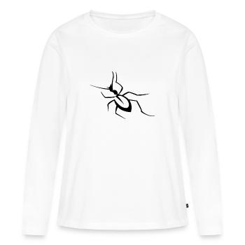 Insecte - T-shirt manches longues Premium bio Femme - blanc - Devant - Julia (174cm)