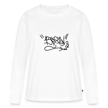 Berlin souvenir ville art métropole graffiti BLN - T-shirt manches longues Premium bio Femme - blanc - Devant - Julia (174cm)