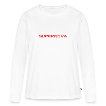 SUPERNOVA 2 - Frauen Premium Bio Langarmshirt - Weiß - Vorne - Julia (174cm)