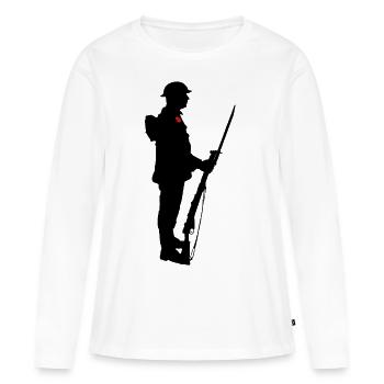 Remembrance Day Soldier WW1 - Women's Premium Organic Long Sleeve Shirt - white - Front - Julia (174cm)