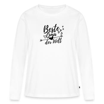 beste oma der welt - Frauen Premium Bio Langarmshirt - Weiß - Vorne - Julia (174cm)