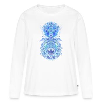 Aqua 2022 23 Delfine - T-shirt manches longues Premium bio Femme - blanc - Devant - Julia (174cm)