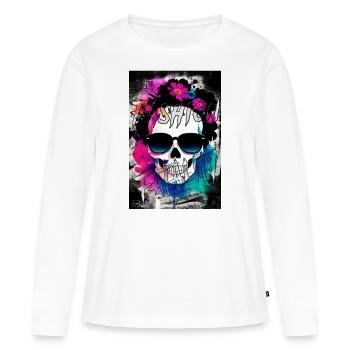 FASHION FATALITY 6 von Yume Origins - Frauen Premium Bio Langarmshirt - Weiß - Vorne - Julia (174cm)