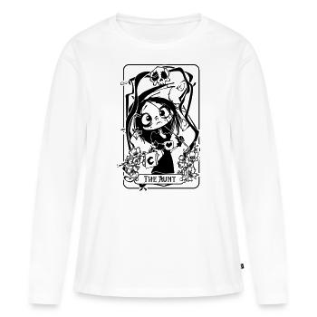 The Aunt Funny Gothic Tarot Cards - Women's Premium Organic Long Sleeve Shirt - white - Front - Julia (174cm)