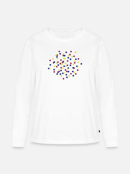 Konfetti - Frauen Premium Bio Langarmshirt - Weiß