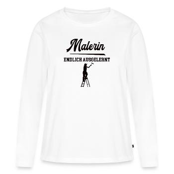 Malerin Ausbildung Bestanden Beste Azubine Azubi - Frauen Premium Bio Langarmshirt - Weiß - Vorne - Julia (174cm)
