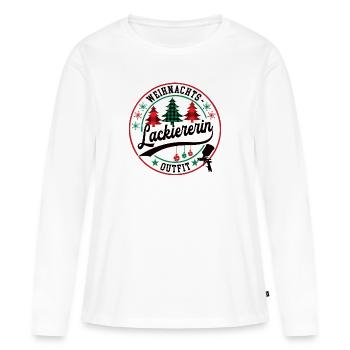 Lackiererin Weihnachtsgeschenk Malerin Weihnachten - Frauen Premium Bio Langarmshirt - Weiß - Vorne - Julia (174cm)