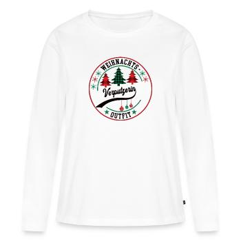 Verputzerin Weihnachten Kollegen Stuckateurin - Frauen Premium Bio Langarmshirt - Weiß - Vorne - Julia (174cm)