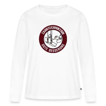 Gute Besserung Zahntechnikerin Alles Gute Kollegin - Frauen Premium Bio Langarmshirt - Weiß - Vorne - Julia (174cm)