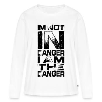 Minimalistischer Horizont - Frauen Premium Bio Langarmshirt - Weiß - Vorne - Julia (174cm)