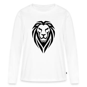 Tribal Lion - T-shirt manches longues Premium bio Femme - blanc - Devant - Julia (174cm)