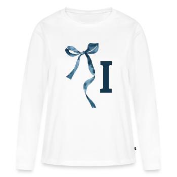 Monogramm i Geschenkidee - Frauen Premium Bio Langarmshirt - Weiß - Vorne - Julia (174cm)