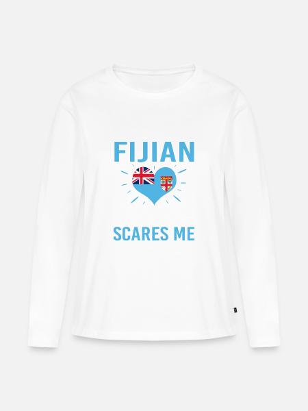 Fiji Fiji Fiji Fiji Fidschi Fidschi Fidschi - Frauen Premium Bio Langarmshirt - Weiß