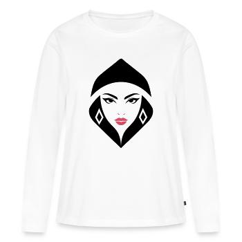 Cobra Queen – kraftvoll, weiblich und gebieterisch - Frauen Premium Bio Langarmshirt - Weiß - Vorne - Julia (174cm)