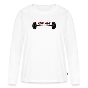 Beat Gym - Women's Premium Organic Long Sleeve Shirt - white - Front - Julia (174cm)