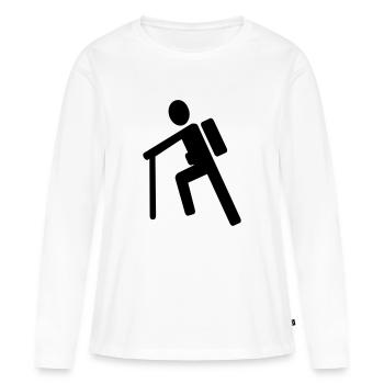 Alpinisme - Escalade - trekking - T-shirt manches longues Premium bio Femme - blanc - Devant - Julia (174cm)