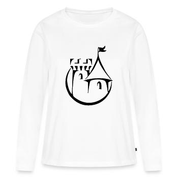 Schloss-Turm - Frauen Premium Bio Langarmshirt - Weiß - Vorne - Julia (174cm)