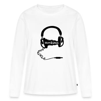 Casque audio Wave Motif: Musique Drum & Bass - T-shirt manches longues Premium bio Femme - blanc - Devant - Julia (174cm)