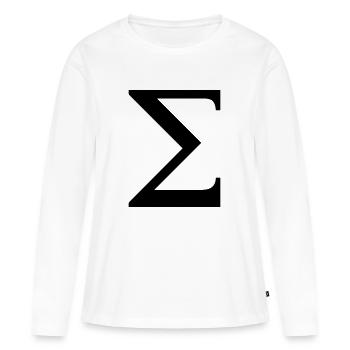 Sigma greek alphabet - Frauen Premium Bio Langarmshirt - Weiß - Vorne - Julia (174cm)