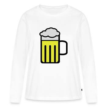 beer - Frauen Premium Bio Langarmshirt - Weiß - Vorne - Julia (174cm)