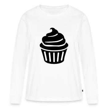 Cupcake - T-shirt manches longues Premium bio Femme - blanc - Devant - Julia (174cm)