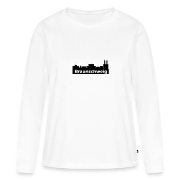 Braunschweig + Skyline - Women's Premium Organic Long Sleeve Shirt - white - Front - Julia (174cm)