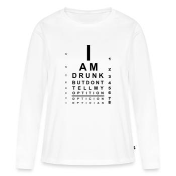 Blurry drunk eye chart - Women's Premium Organic Long Sleeve Shirt - white - Front - Julia (174cm)