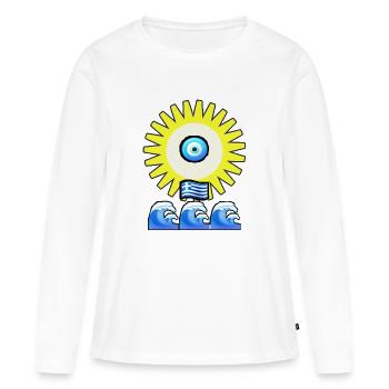 Picsart 25 06 12 21 24 38 167 - T-shirt manches longues Premium bio Femme - blanc - Devant - Julia (174cm)