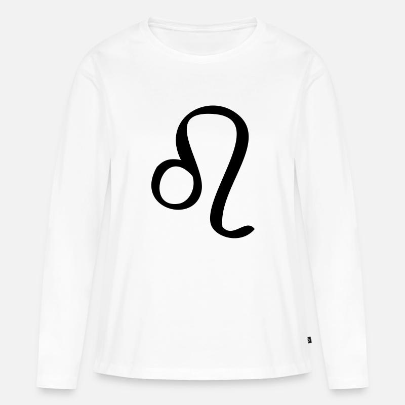 Löwe Sternzeichen - Frauen Premium Bio Langarmshirt - Weiß