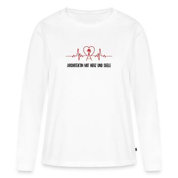 Architektin mit Herz und Seele Hausbau Bauleiterin - Frauen Premium Bio Langarmshirt - Weiß - Vorne - Julia (174cm)