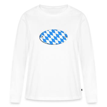 Bayern - Frauen Premium Bio Langarmshirt - Weiß - Vorne - Julia (174cm)