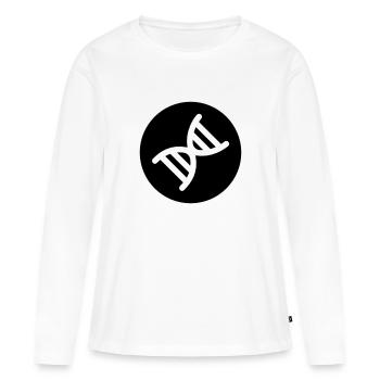 DNA Doppelhelix - Frauen Premium Bio Langarmshirt - Weiß - Vorne - Julia (174cm)