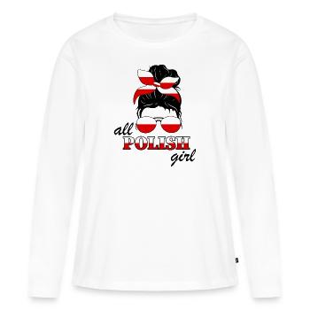 Polish Girl Girls Ladies Poland Woman - Women's Premium Organic Long Sleeve Shirt - white - Front - Julia (174cm)