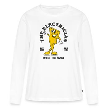 The Electrician - Frauen Premium Bio Langarmshirt - Weiß - Vorne - Julia (174cm)