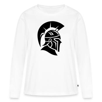 Sparta Guerrier Spartan - T-shirt manches longues Premium bio Femme - blanc - Devant - Julia (174cm)