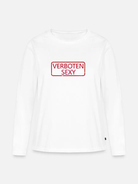 Verboten Sexy - Frauen Premium Bio Langarmshirt - Weiß