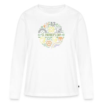 St. Patrick's Day - Women's Premium Organic Long Sleeve Shirt - white - Front - Julia (174cm)