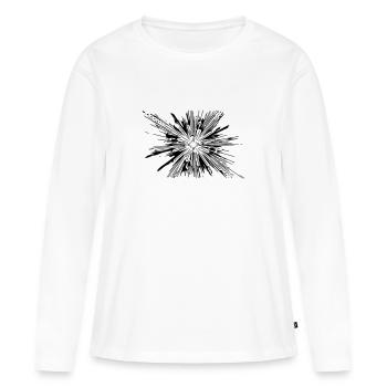 Vector Splash Explosion - T-shirt manches longues Premium bio Femme - blanc - Devant - Julia (174cm)