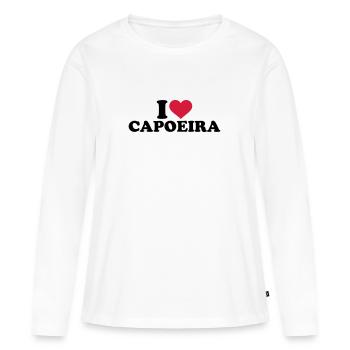 Capoeira - T-shirt manches longues Premium bio Femme - blanc - Devant - Julia (174cm)
