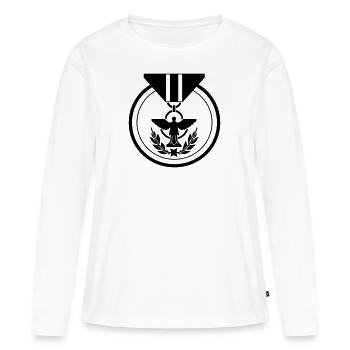 Médaille militaire - T-shirt manches longues Premium bio Femme - blanc - Devant - Julia (174cm)