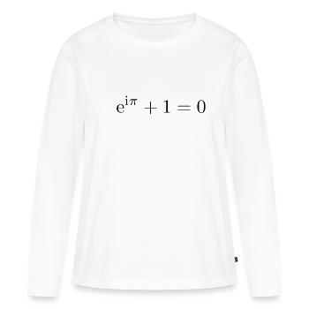 Identité d'Euler (lettres romaines) - T-shirt manches longues Premium bio Femme - blanc - Devant - Julia (174cm)