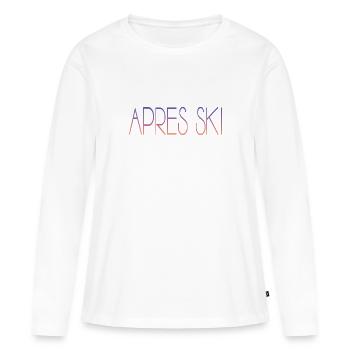 Apres Ski - Frauen Premium Bio Langarmshirt - Weiß - Vorne - Julia (174cm)