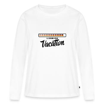 Allemagne Drapeau allemand Drapeau allemand Utilisé Regarder à la maison - T-shirt manches longues Premium bio Femme - blanc - Devant - Julia (174cm)