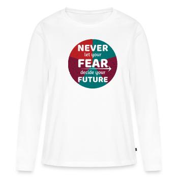 motivation - T-shirt manches longues Premium bio Femme - blanc - Devant - Julia (174cm)