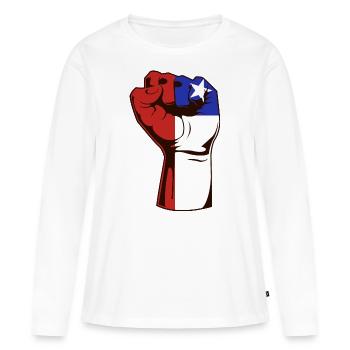 Chile Fist Revolution I love Chile - Women's Premium Organic Long Sleeve Shirt - white - Front - Julia (174cm)